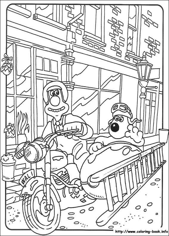 Wallace and Gromit coloring picture